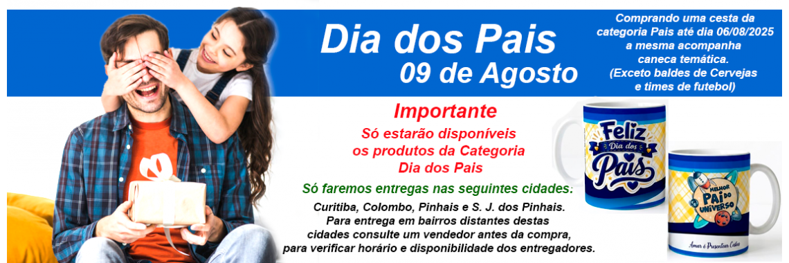 Cestas de café da manhã Dia dos Pais 2025