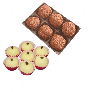 Bandeja Brigadeiros e Beijinho tradicional 12 Unidades