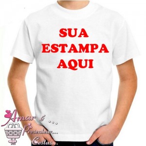 Camiseta Infantil Personalizada Com Sua Estampa a partir de 2 unidades 