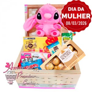 Baú Mimos Pelucia Angel Stitch C/ Ferro Rocher 8