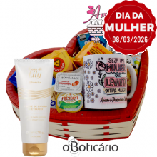 Cesta Coração Mulher C/ Creme Banho Lily Boticário