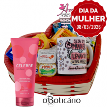 Cesta Coração Dia da Mulher C/ Hidratante Boticário