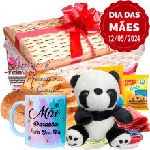 Baú Dia das Mães Especial C/ Urso Panda 16cm