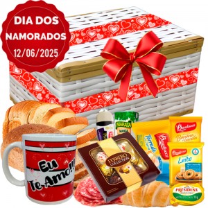Baú Café da Manhã Especial Namorados C/ Ferrero Collection