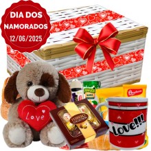 Baú Café da Manhã Especial C/ Ferrero Collection e Cachorrinho Love