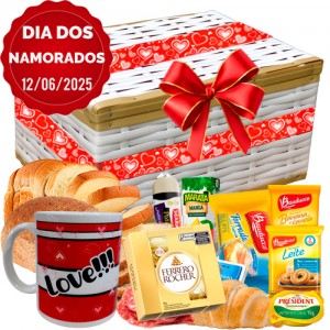 Baú Café da Manhã Especial Love C/ Ferrero 4 Unidades