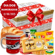 Baú Café da Manhã Especial Love C/ Ferrero 8 Unidades