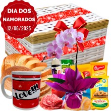 Baú Café da Manhã Especial Love C/ Orquídea