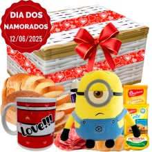 Baú Café da Manhã Especial Love C/ Minions Stuart