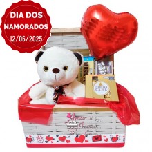Baú Mimos Namorados C/ Pelúcia e Chocolates