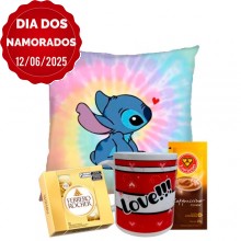 Kit Almofada Stitch Apaixonado C/ Caneca Love e Cx. Ferrero 4