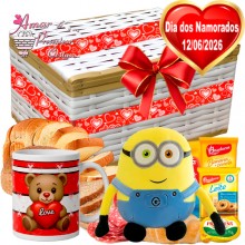 Baú Café da Manhã Especial Love C/ Minions Bob Baú Café da Manhã Especial Love C/ Minions Bob