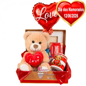 Caixa kit Love Com Urso e Bombons