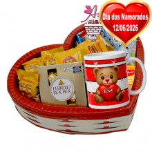 Cesta Coração C/ Ferrero 4 unidades Cesta Coração C/ Ferrero 4 unidades