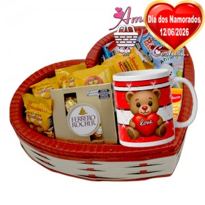 Cesta Coração C/ Ferrero 4 unidades Cesta Coração C/ Ferrero 4 unidades