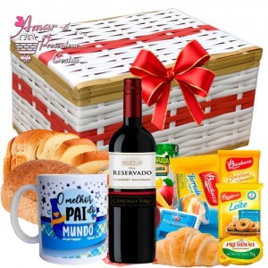 Baú Especial C/ Vinho Importado Para o Pai