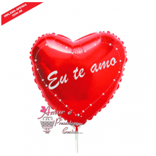 balão metalizado vermelho coração Eu Te Amo