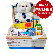 Baú Mimos Pelucia Urso Azul