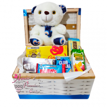 Baú Mimos Pelucia Urso Azul