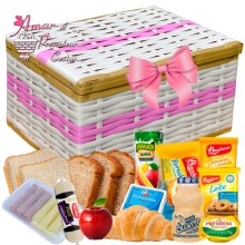 Baú Rosa Especial C/ Salgados e Pães