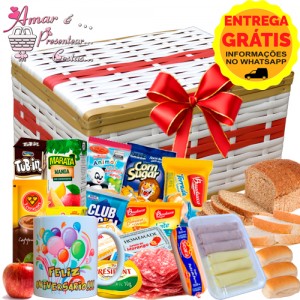 Baú Ótimo Dia C/ Caneca Aniversário - Promoção de Entrega