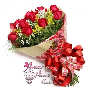 Buque 12 Rosas Vermelhas