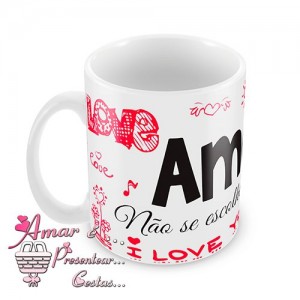 Caneca Amor Não Se Escolhe Acontece