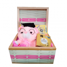 Baú Formatura Com Pelucia e chocolate e Balão