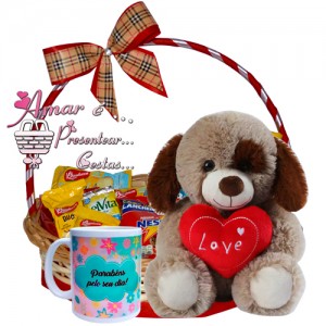 Cesta Você Merece Café da Manhã C/ Cachorrinho Love
