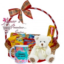 Cesta Você Merece Café da Manhã C/ Urso Love