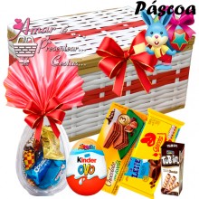 Baú Feliz Páscoa C/ Kinder Ovo Baú Feliz Páscoa C/ Kinder Ovo