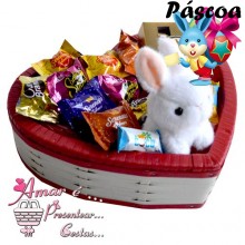 Cesta Coração Chocolates Páscoa Cesta Coração Chocolates Páscoa