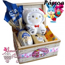 Baú Hello Kitty C/ Ovo de Chocolate Baú Hello Kitty C/ Ovo de Chocolate