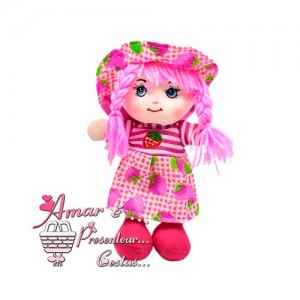 Boneca Sara Cor Rosa 25cm