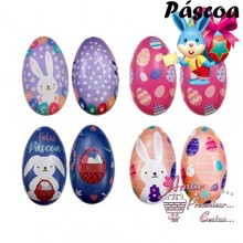 Lata de aluminio em formato de ovo para colocar doces unitário Lata de aluminio em formato de ovo para colocar doces unitário