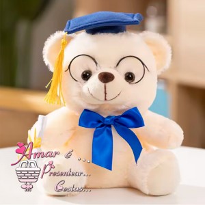 Urso Formatura Azul 23cm