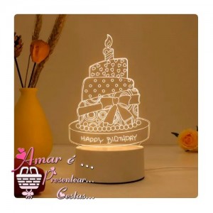 Luminária Led Happy Birthday