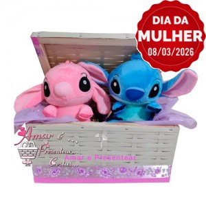 Baú Mimos Pelucia Angel  & Stitch 
