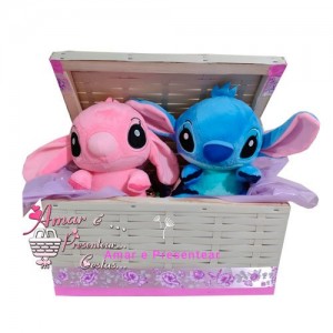 Baú Mimos Pelucia Angel  & Stitch 