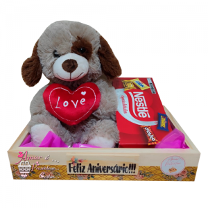 Kit Cachorrinho Love com Chocolate